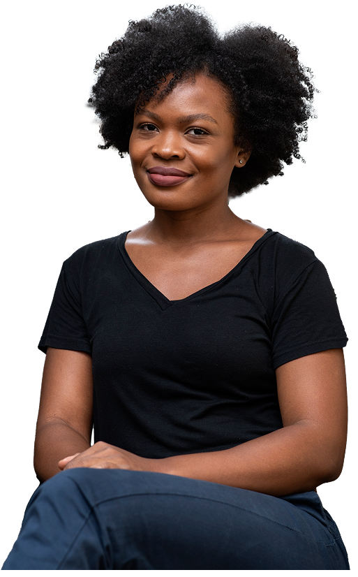 Smiling teen with colorful braids